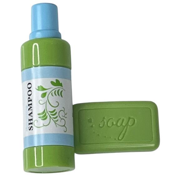 American Girl Bubble Bath SHAMPOO & SOAP Bar Doll Bathroom Accessories Set NIP - Picture 6 of 9